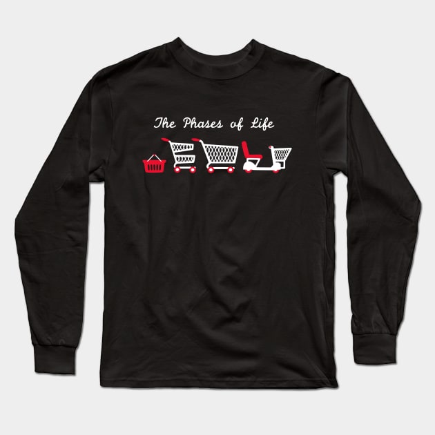 Phases of Life - Shopping Long Sleeve T-Shirt by jph